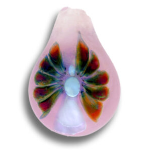 Forever-in-Glass Pendant – Breast Cancer Angel