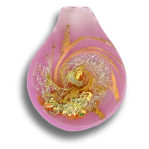 Forever-in-Glass Pendant – Pink & Gold