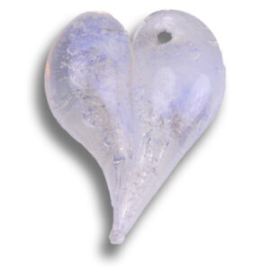 Forever-in-Glass Pendant – Misty White Heart