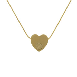 J8032 – Necklace – Paw Prints – Heart – Bronze