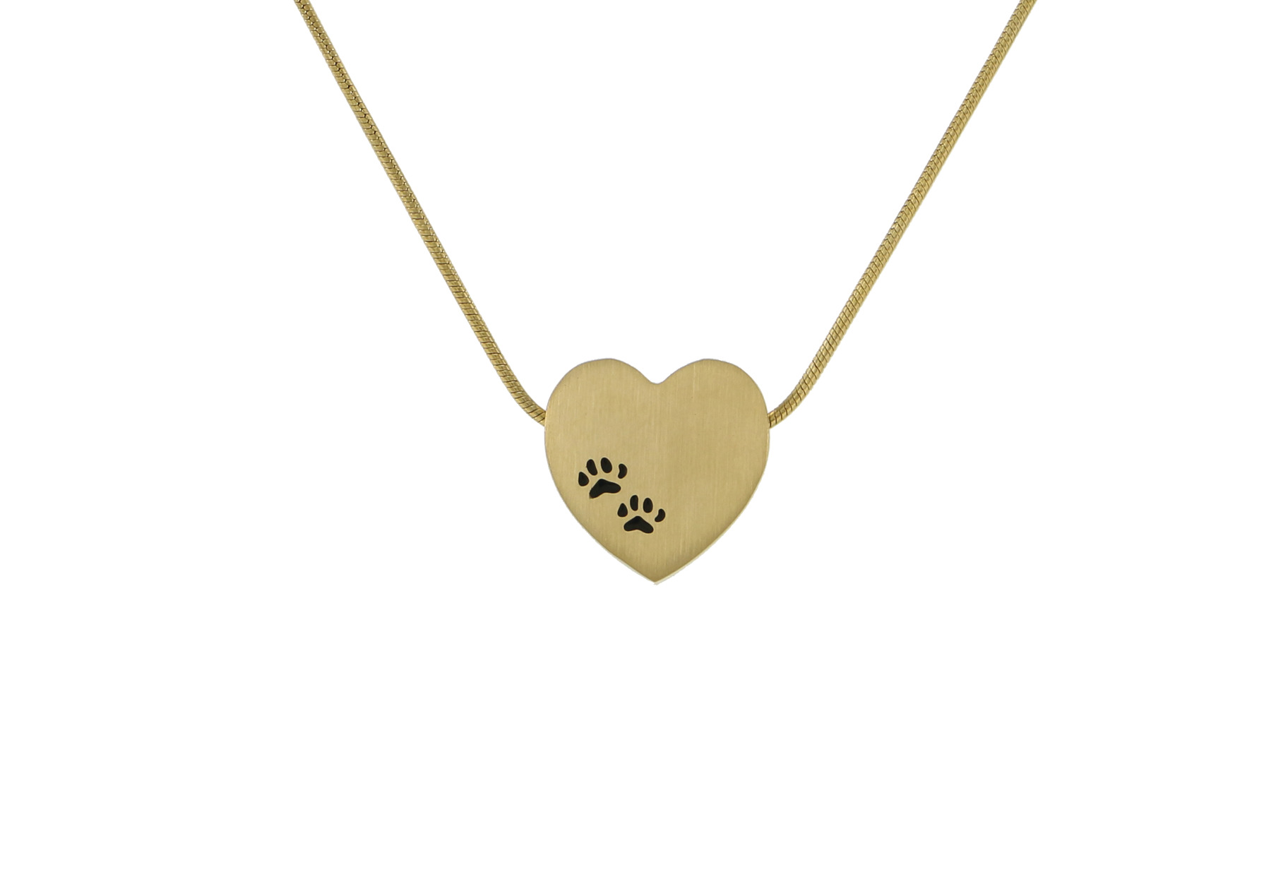 Diamond Tilted Heart Paw Print Necklace 1/10 ct tw Sterling Silver & 10K  Rose Gold | Kay