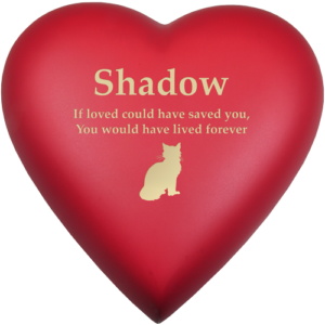 9003 – Pet Memorial Heart Urn – Scarlet