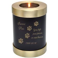 9122L – Pet Memorial Urn Candle Holder – Large – Espresso