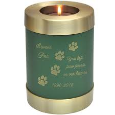 9120L – Pet Memorial Urn Candle Holder – Large – Sage