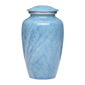A-1413-K-NB – Alloy Hand Painted Urn – Blue Gray Keepsake