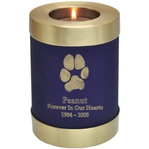 9123S – Pet Memorial Urn Candle Holder – Small – Blue Nightfall