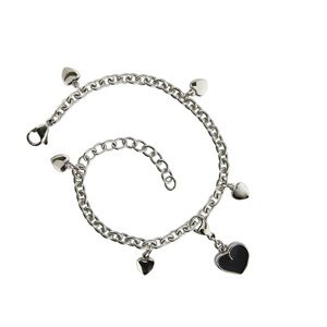 J8102 – Pewter – Heart Charm Bracelet without Charm