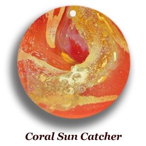 Forever-in-Glass-Sun Catcher – Coral – SC