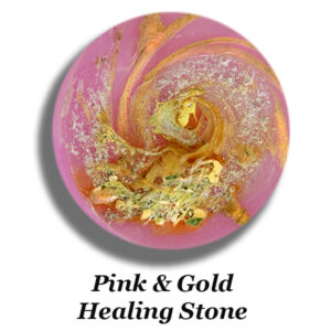 Forever-in-Glass-Healing Stone – Pink & Gold