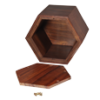 SWH-014 - Paw Print Hexagon Wood Pet Urn - Image 3