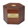 SWH-014 - Paw Print Hexagon Wood Pet Urn - Image 4