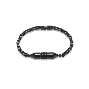 J-BRAC-08 – Box Link Bracelet – Black 8.5″