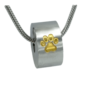 J-051- Paw Print Charm Silver-tone – Pendant with Chain