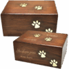 SWH-163 - Paw Print Wood Urn -Large