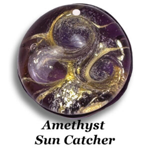 Forever-in-Glass Amethyst  Sun Catcher/Tree Ornament Cremation Keepsake