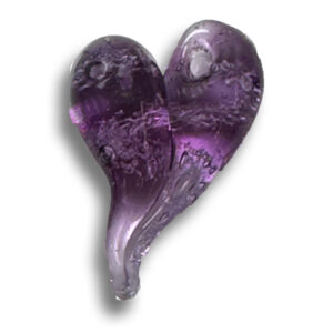 Forever-in-Glass Pendant  Purple Haze Heart