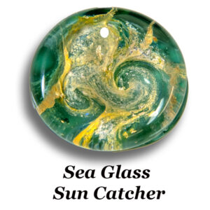 Forever-in-Glass  Sea Glass   Sun Catcher/Tree Ornament Cremation Keepsake