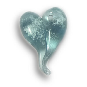 Forever-in-Glass Pendant  Turquoise Heart