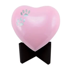 2905H – Arielle Heart Urn Pearl Pink Paw