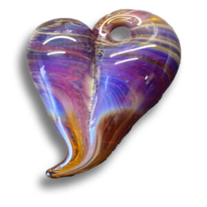 Forever-in-Glass Pendant  Majestic Purple Heart